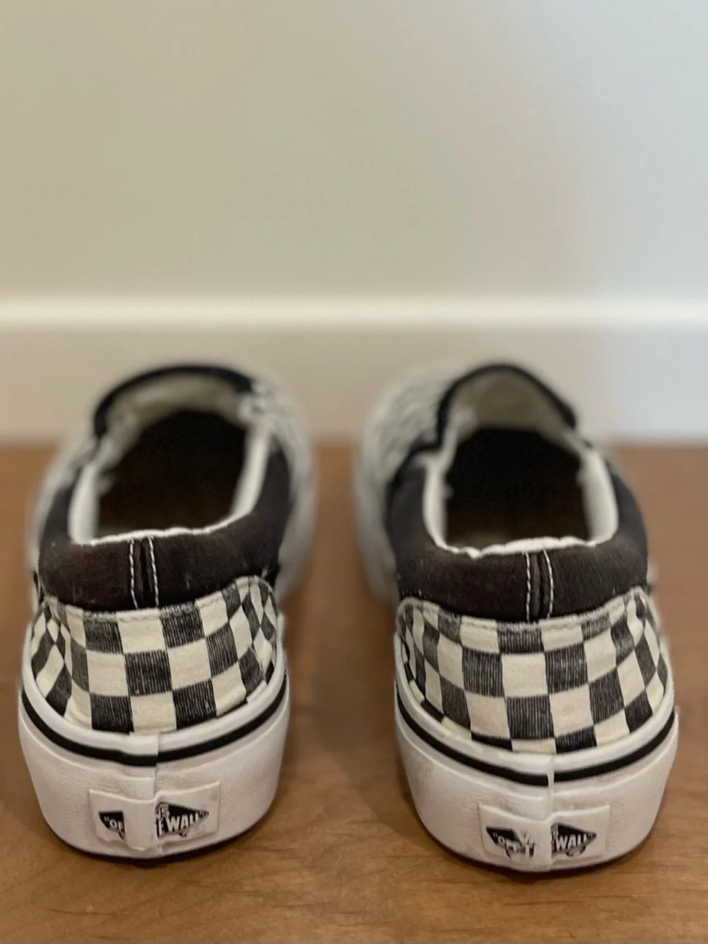 Vans Kids Checkerboard Slip-On Sneakers - Black & White